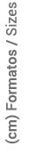 (cm) Formatos   Sizes
